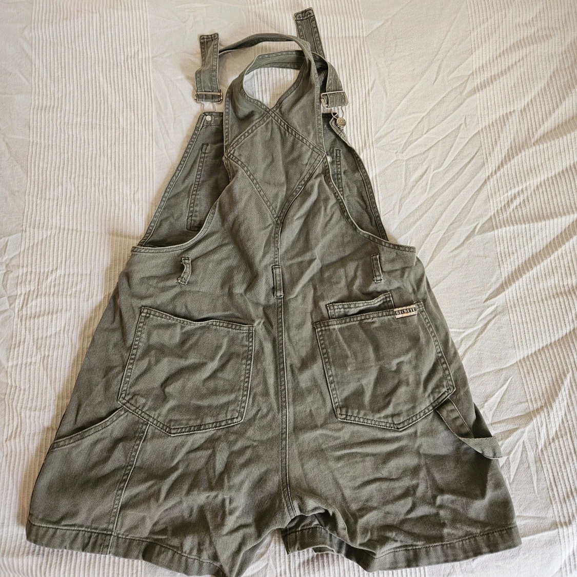 Overallshorts olivgröna - 1