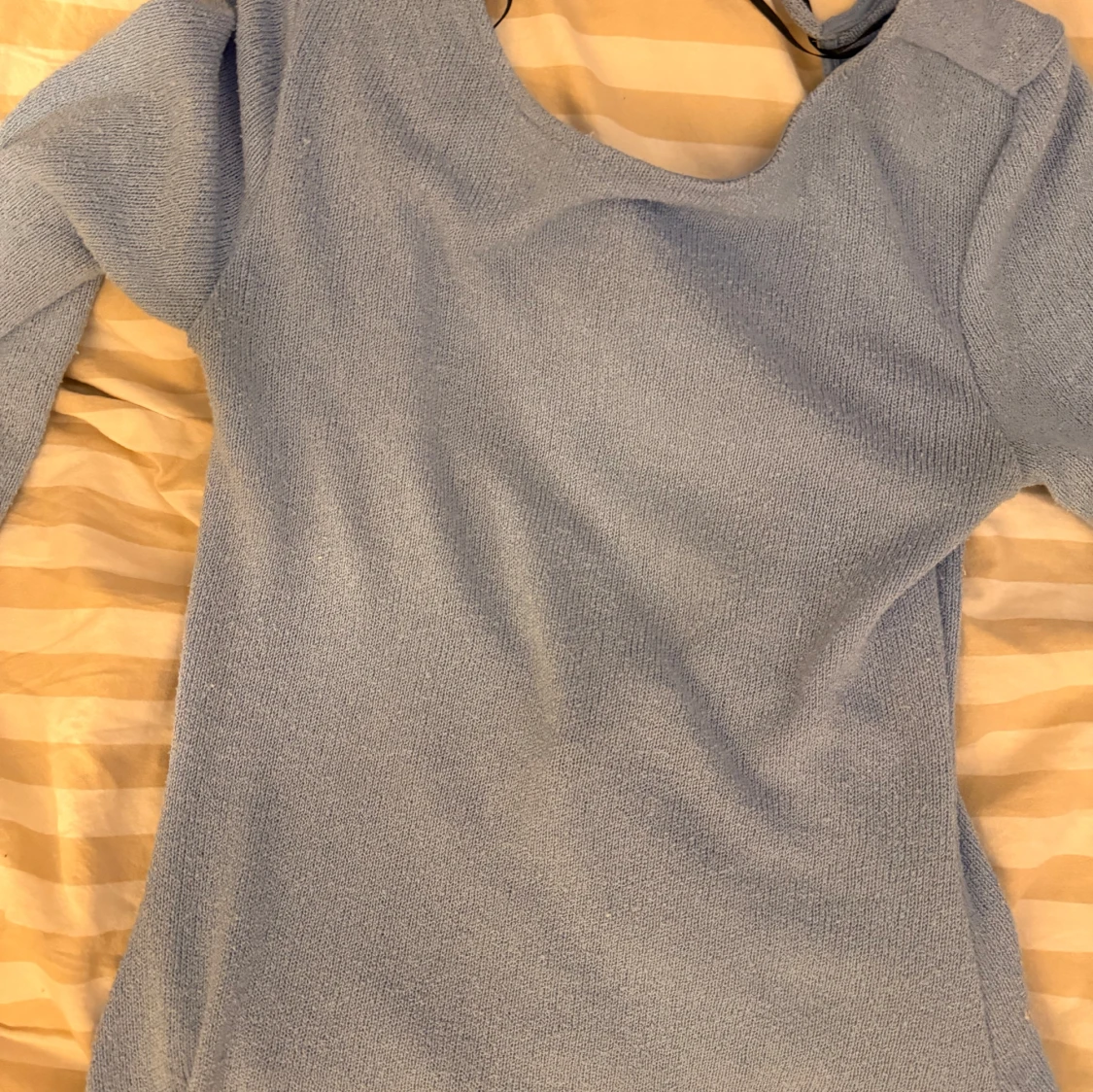 Ljusblå stickad klänning Divided S - 2