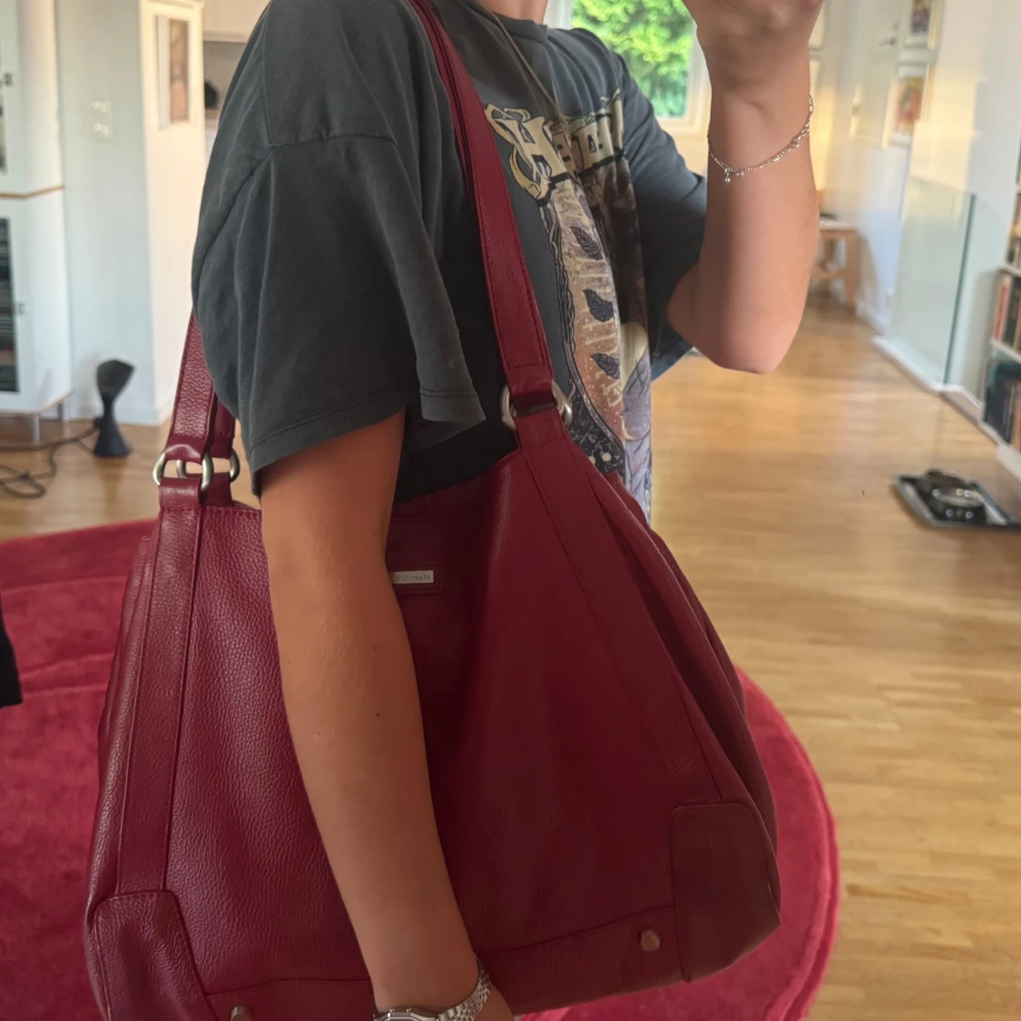 Röd axelväska från Marc O'Polo i skinn - 2