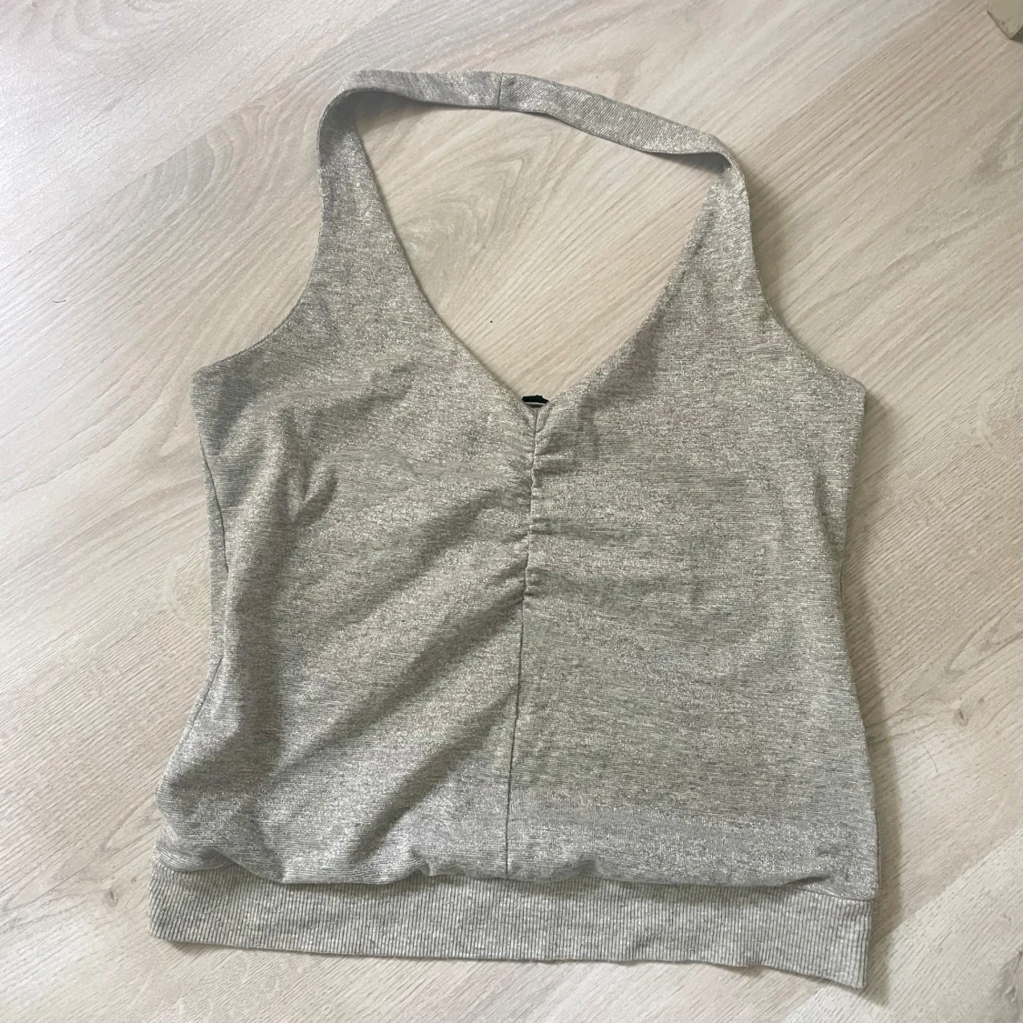 Grå halterneck linnetopp - 2