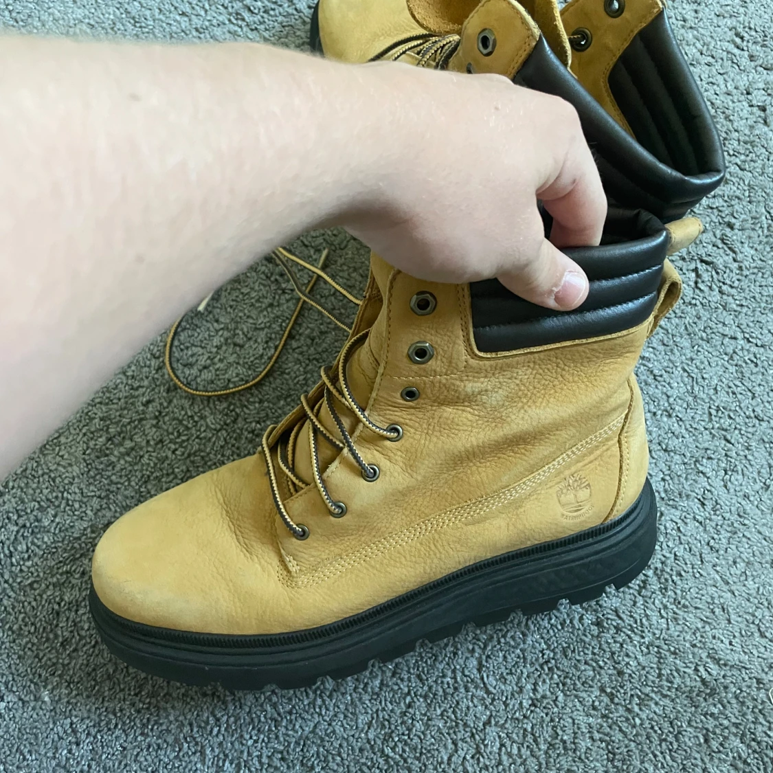 Timberland boots i beige skinn - 1