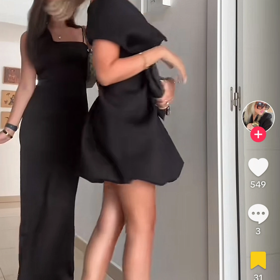 Svart offshoulder klänning - 2