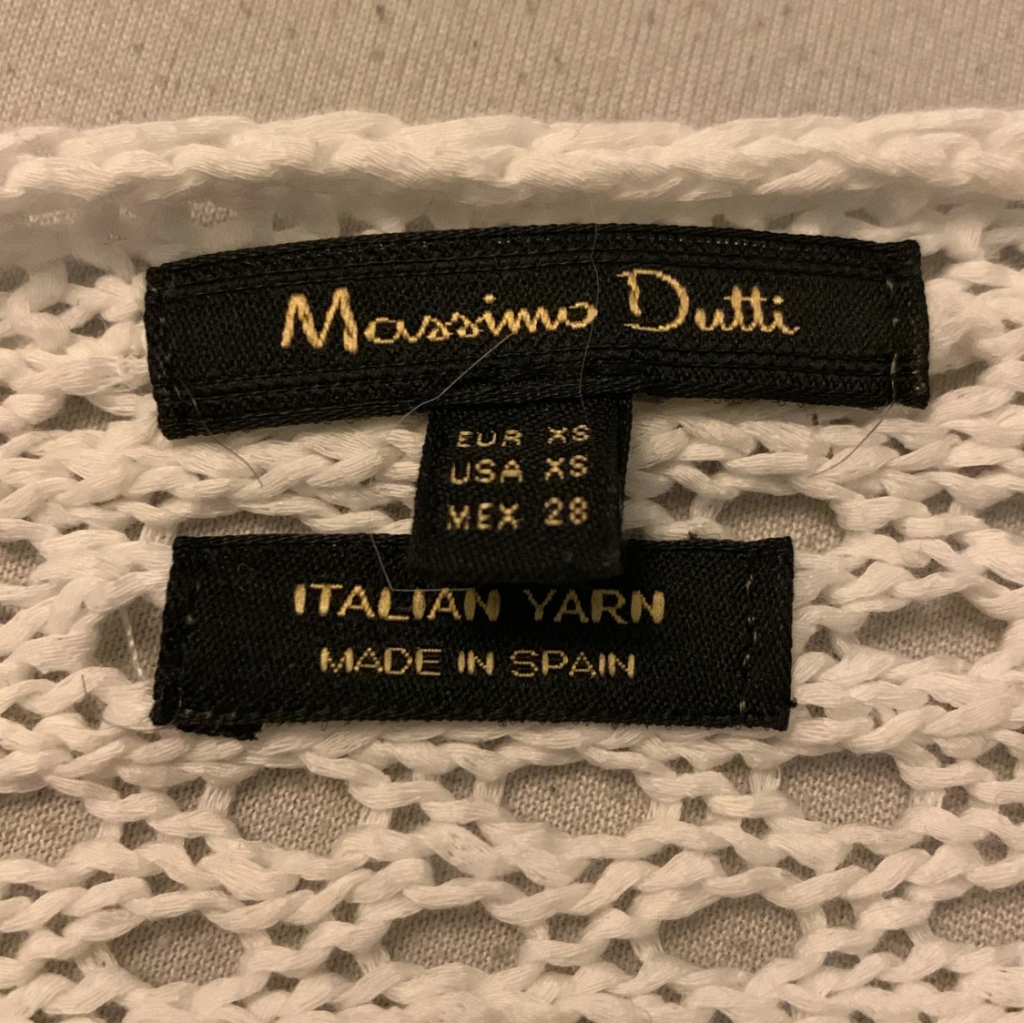 Vit stickad tröja från Massimo Dutti - 1