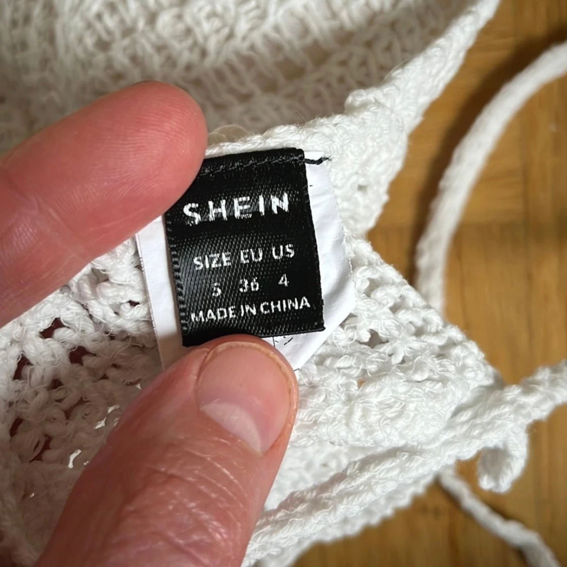 Vit stickad topp från SHEIN - 2