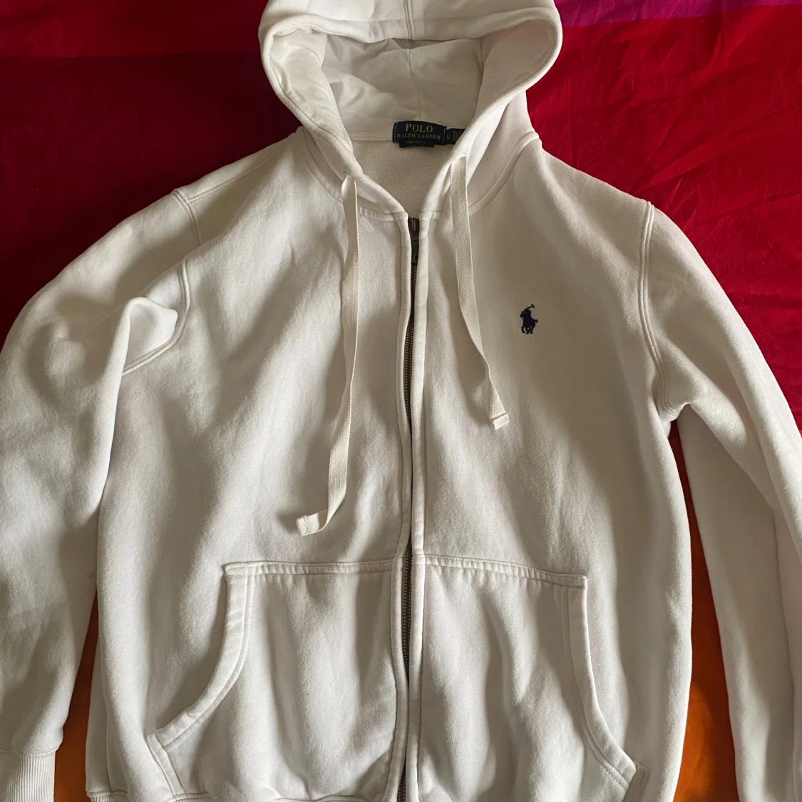 Vit hoodie från Ralph Lauren