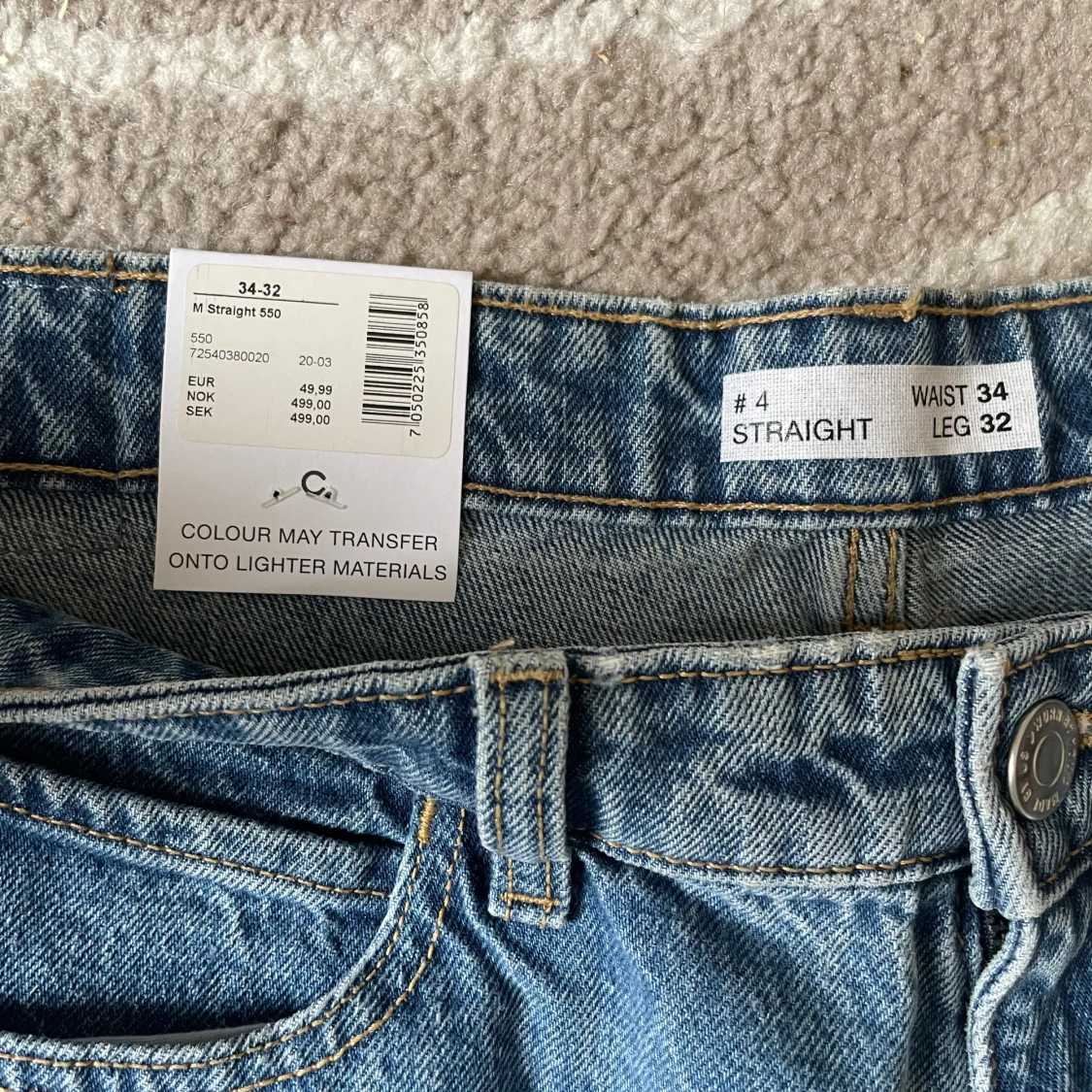 Nya Blå raka jeans  - 3