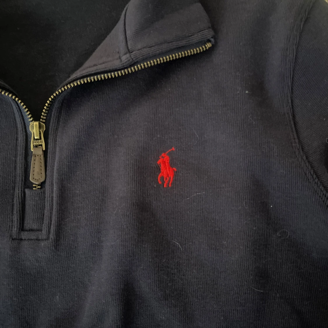 Mörkblå tröja med dragkedja från Ralph Lauren - 4