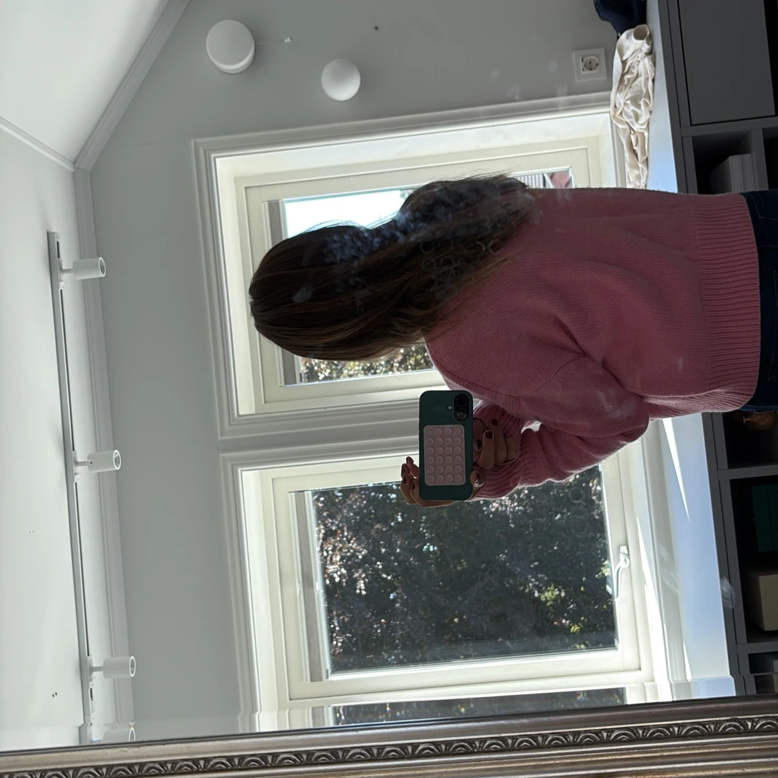 Rosa stickad tröja 💕 - 1