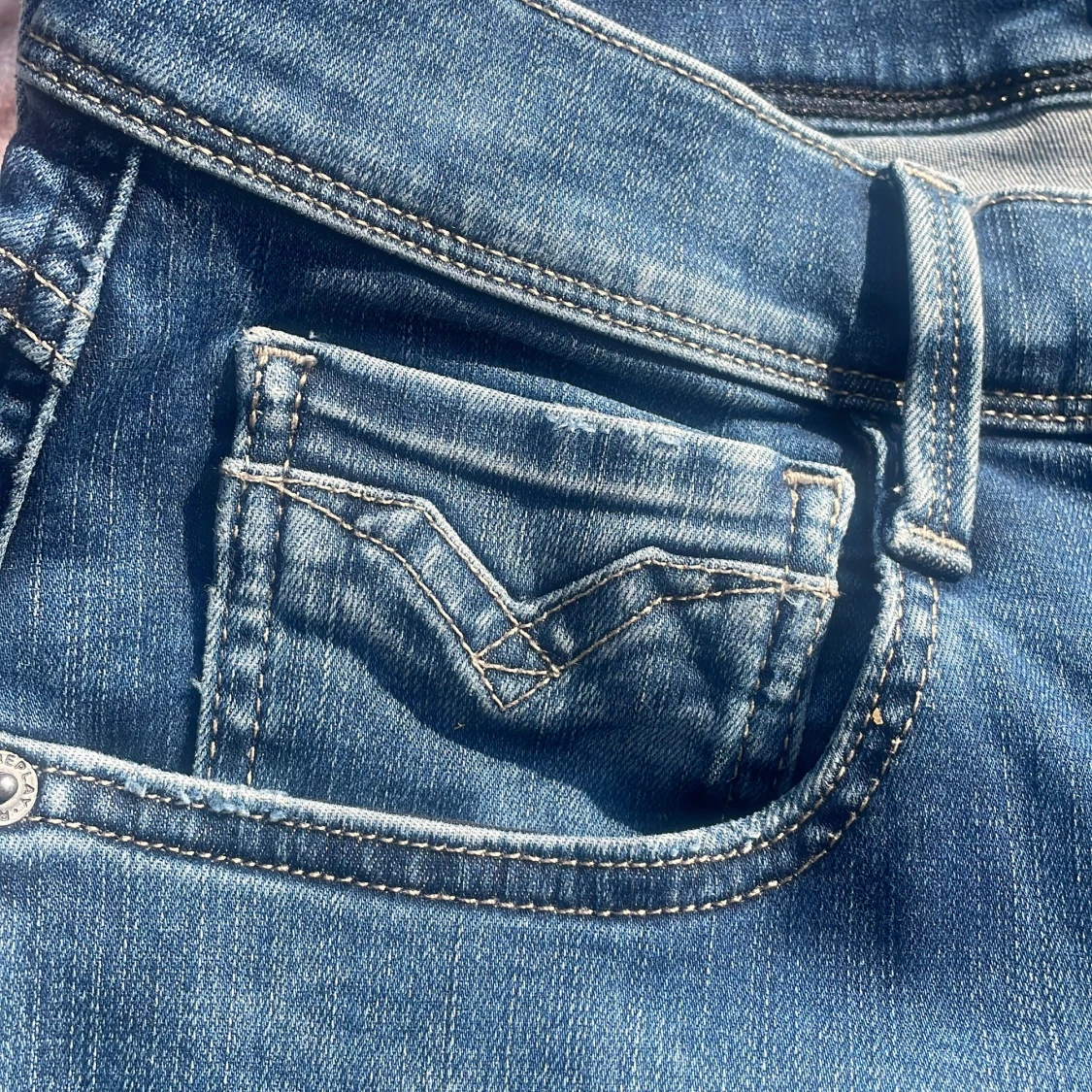 Replay blå jeans, midja 31 längd 34