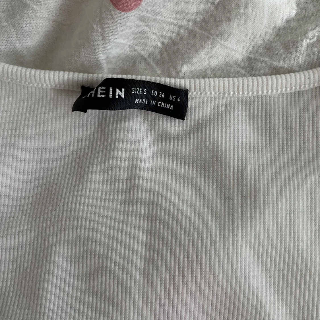 Vit croppad topp med spets - 3