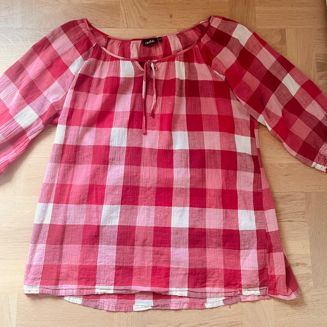 Rutig röd blus från Isolde - 3