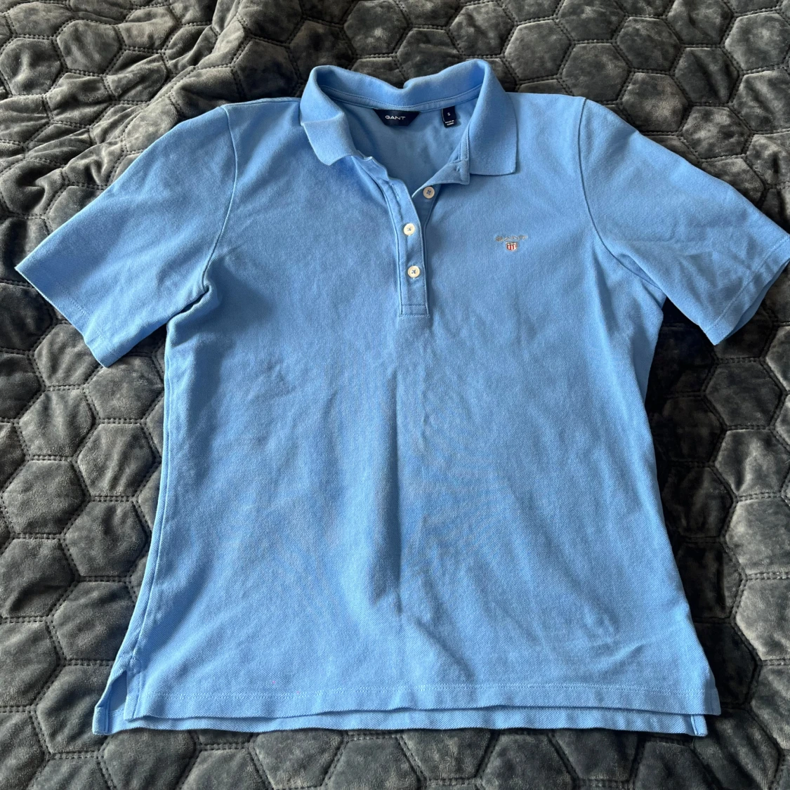 Blå GANT pikétröja i bomull