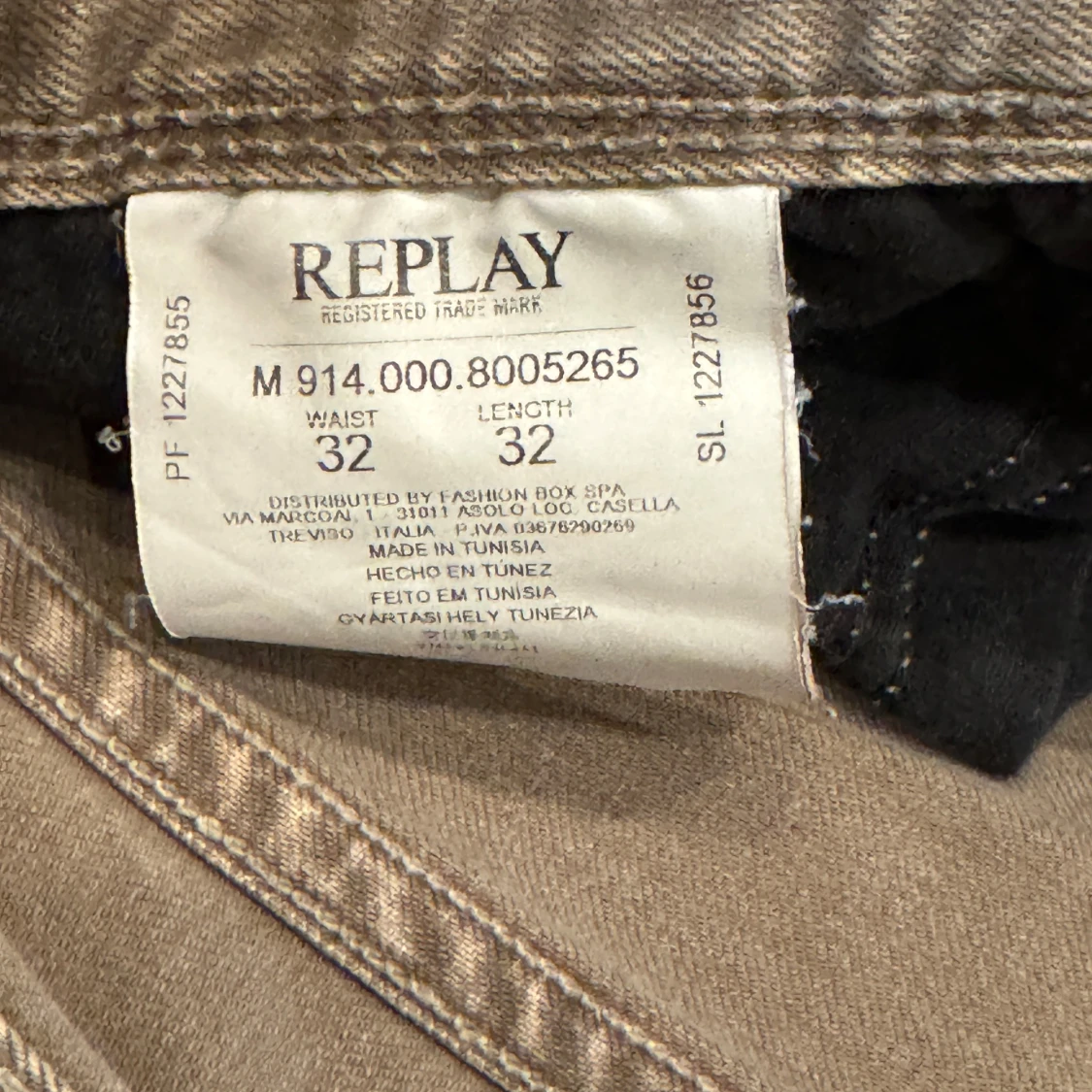 Replay Anbass grå jeans, storlek 32 - 4