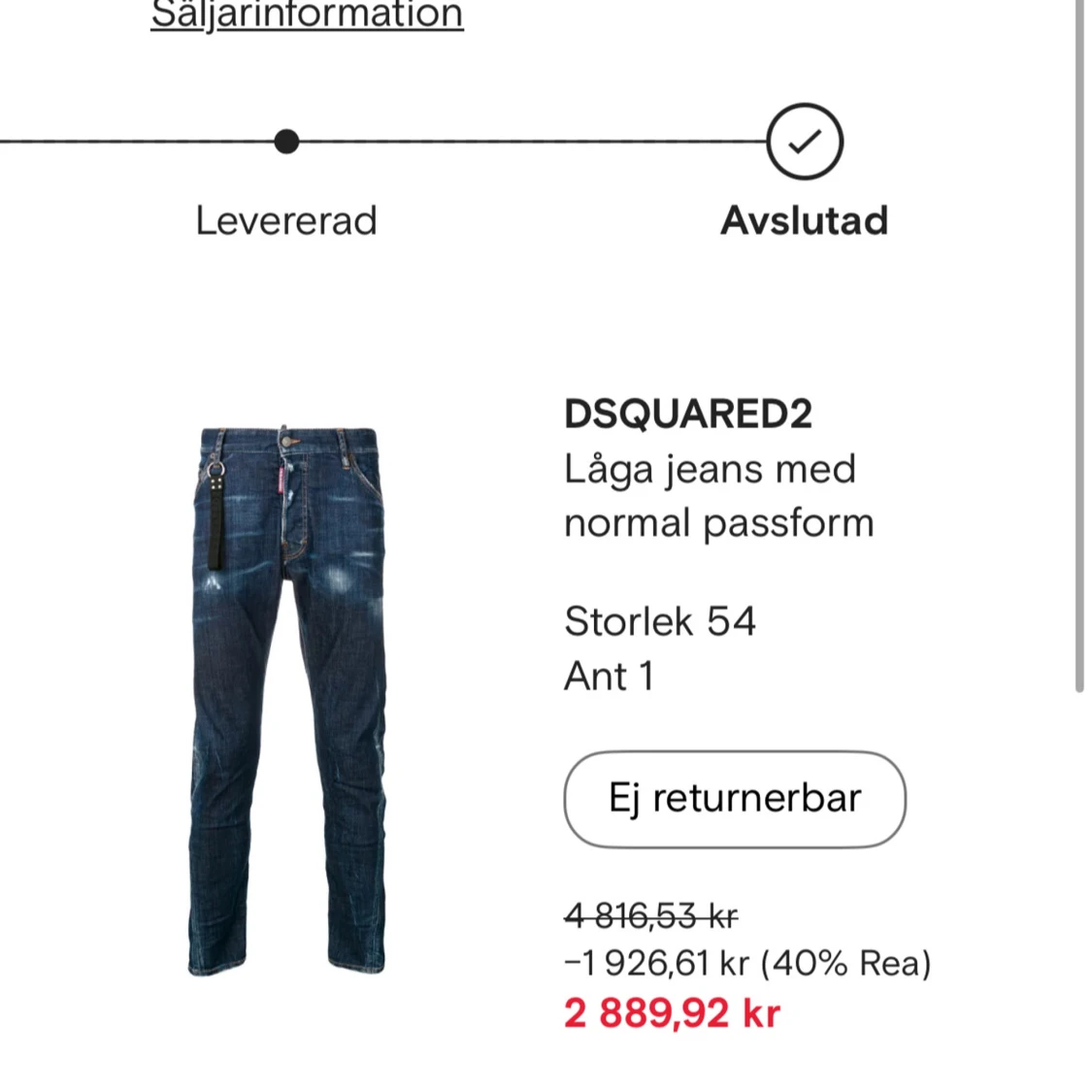 Dsquared2 blå jeans storlek 54 - 3
