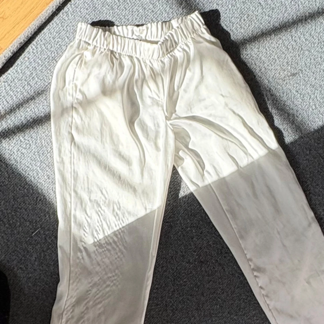 LONA LOW WAIST SATIN PANTS - WHITE - 1