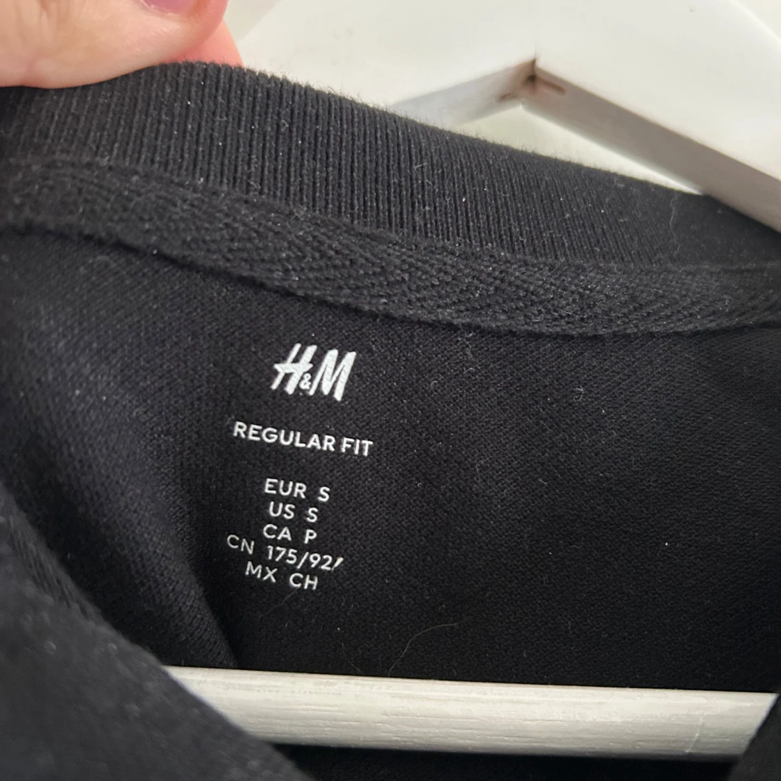 Svart pikétröja från H&M, storlek S - 2