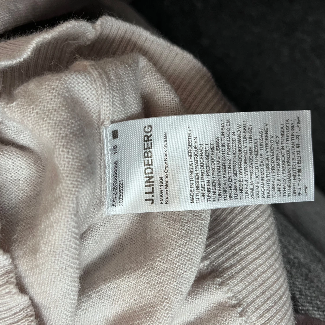 Ljusbeige merinoulltröja J.Lindeberg - 3