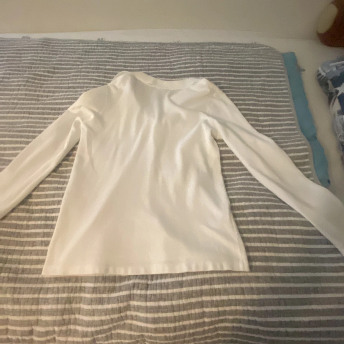 Vit långärmad pikétröja från Lacoste - 1