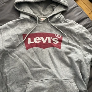 Grå hoodie från Levi's - Säljer en klassisk grå hoodie från Levi's, flera hål men inget jätte märkbart.