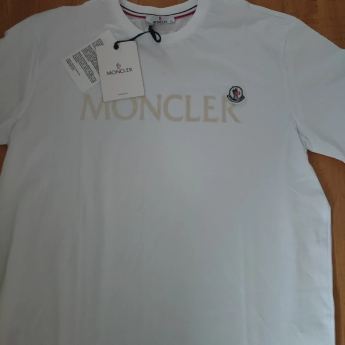 Vit Moncler t-shirt med logga - 1