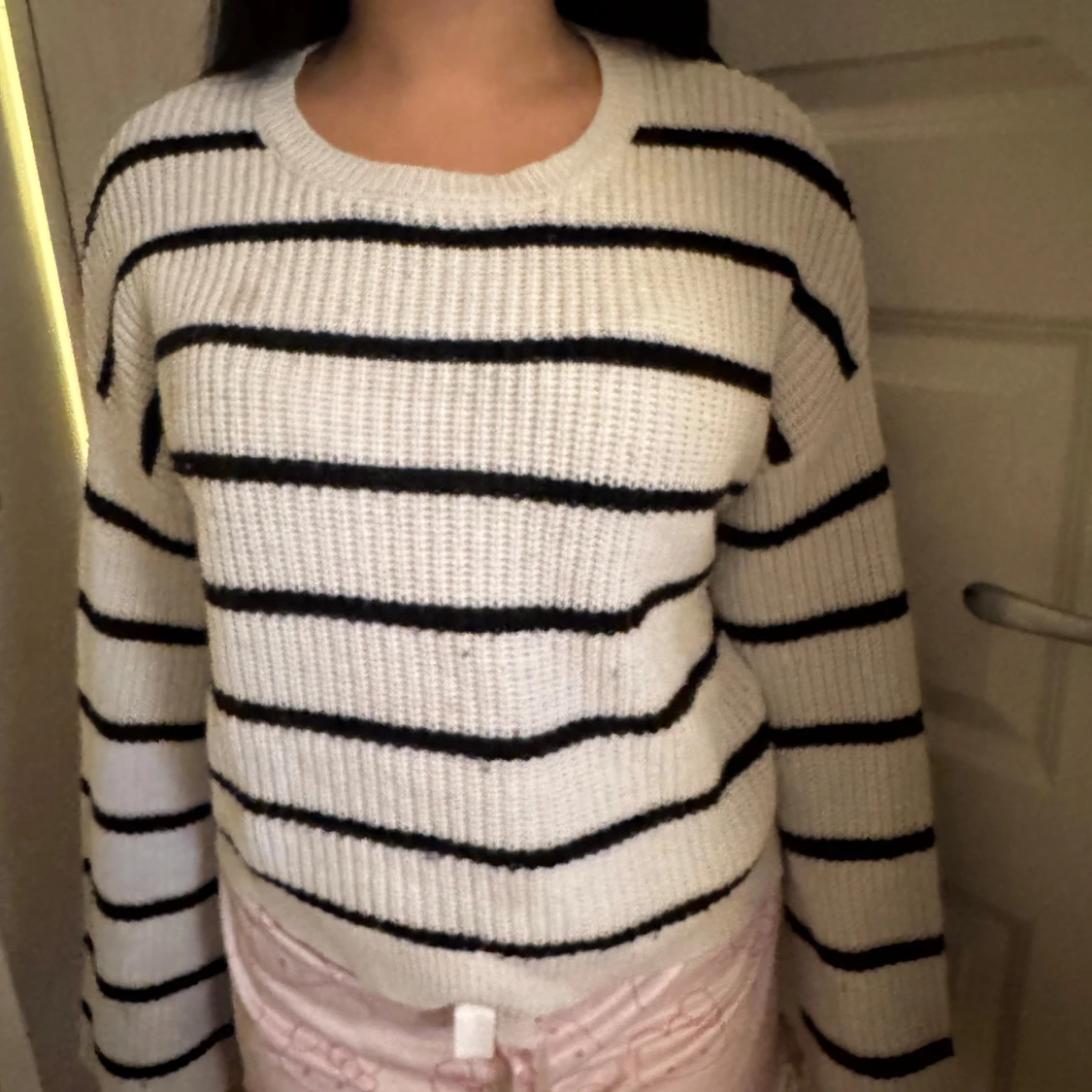 Randig stickad tröja från Kappahl