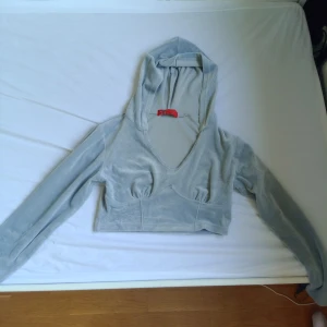 Ljusgrå croppad hoodie från Rome Concept - Säljer en ljusgrå croppad hoodie från Rome Concept by Roseu. Tröjan har mjukt sammetstyg, lång ärm och en djup v-ringning framtill. Snygg huva och coola sömmar som ger en unik look. Perfekt för dig som gillar streetstyle och vill sticka ut. Står att det är storlek L men är mindre.