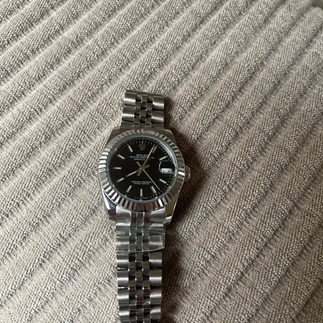 Datejust silver med svart urtavla - 1