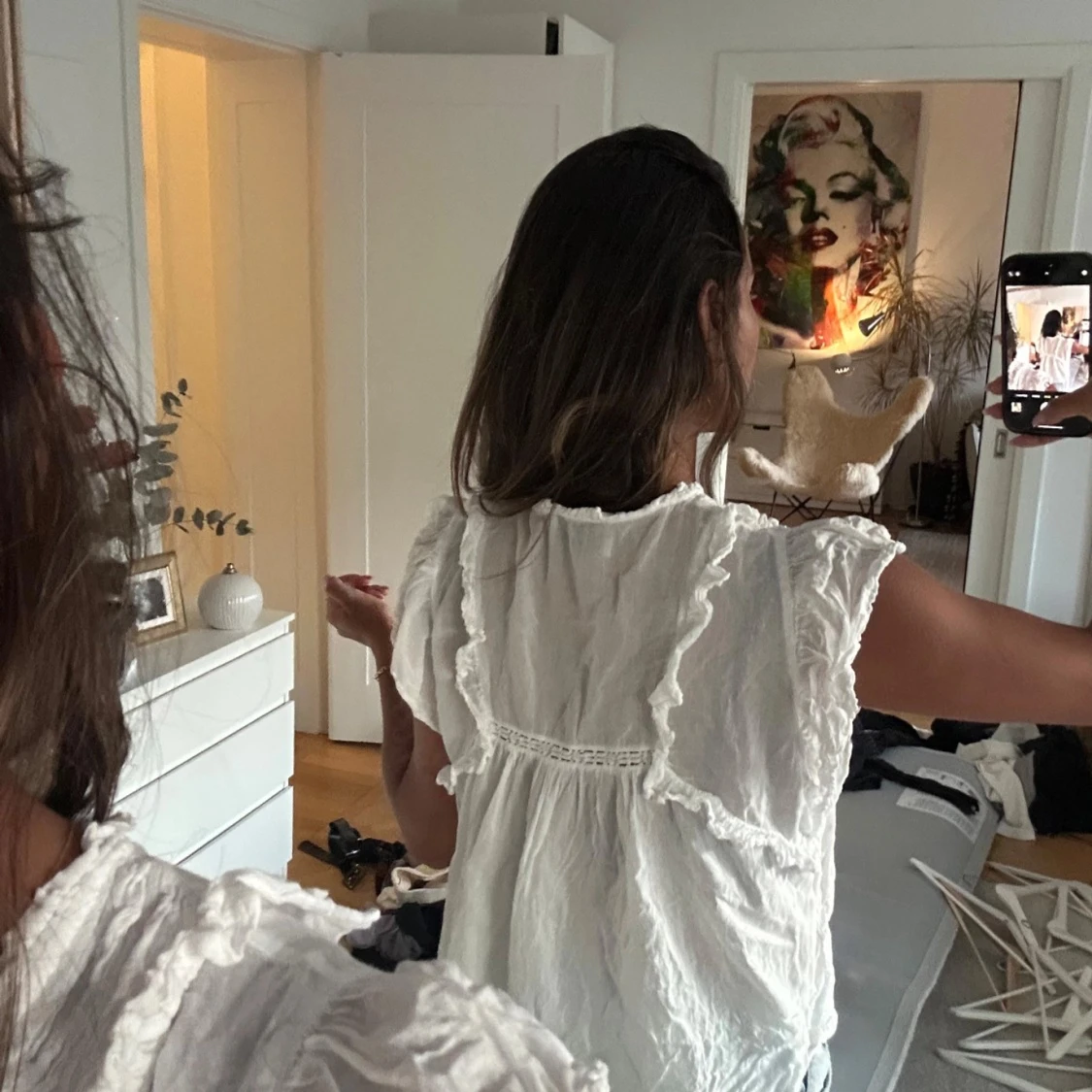 Vit blus med volang från Neo Noir❣️ - 91