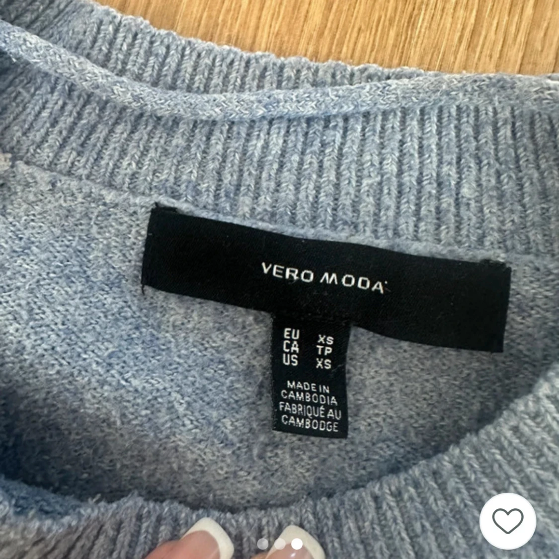 Blå stickad tröja från Vero Moda - 2
