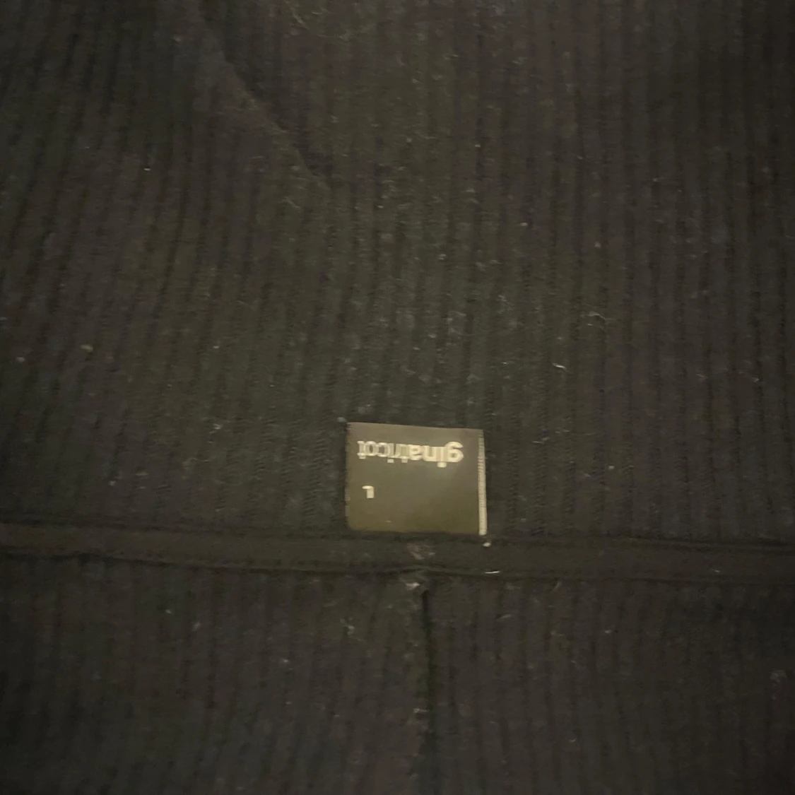 Blå stickad hoodie - 2