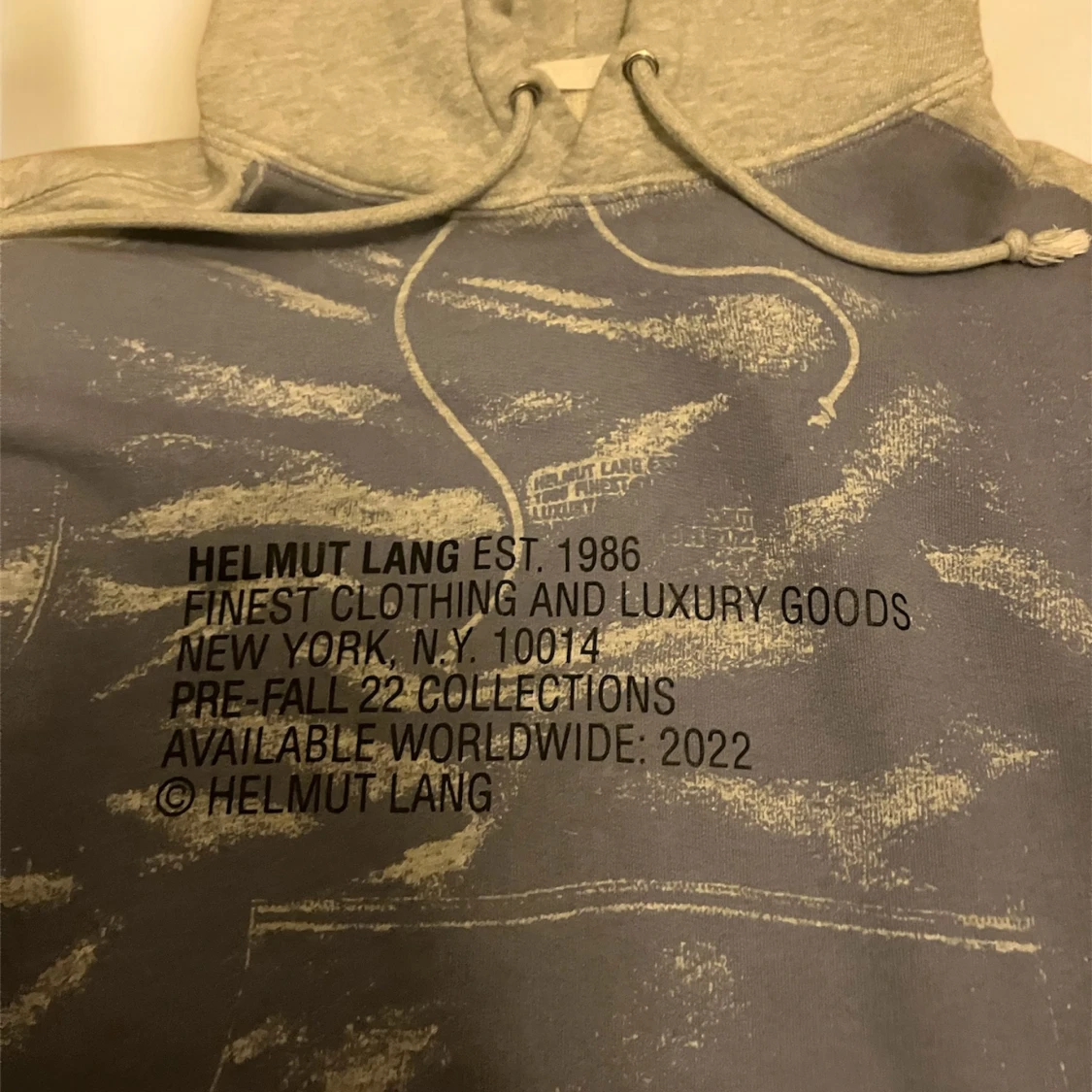 Helmut lang grey stencil hoodie - 1