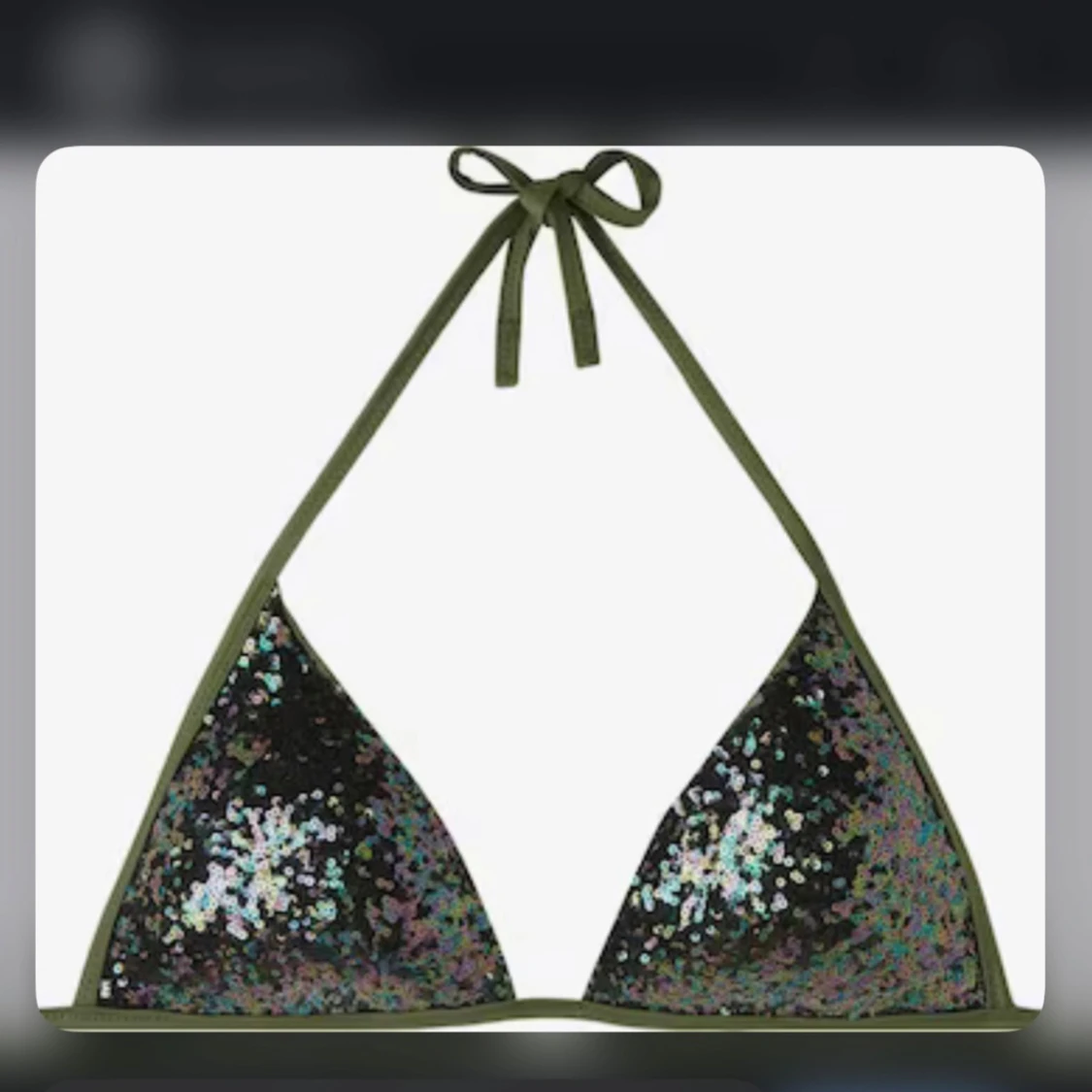 Grön Calzedonia bikini med paljetter och knyt - 1