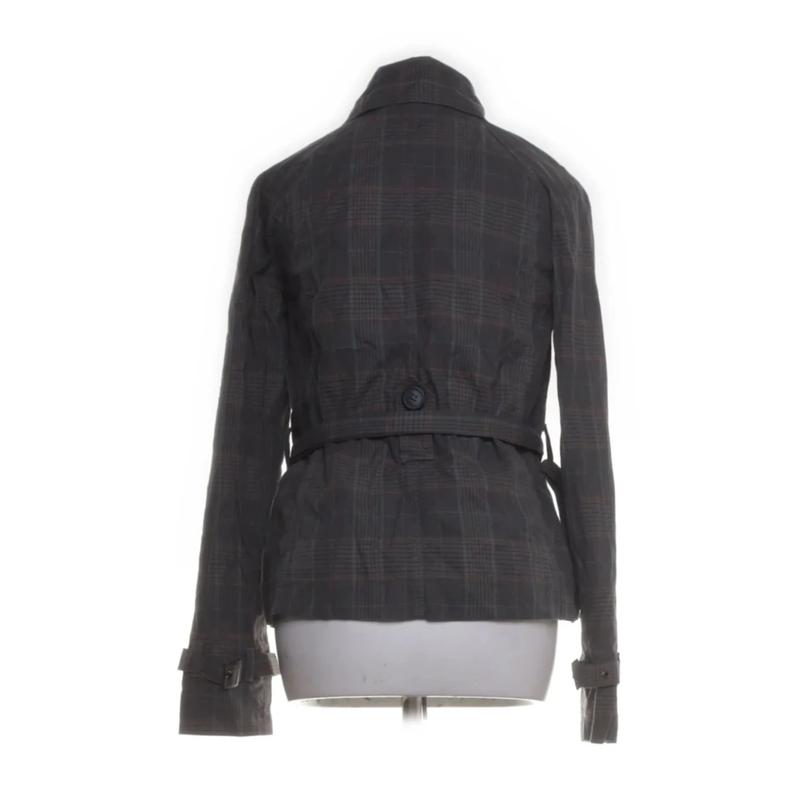 Grå rutig trenchcoat från Cubus - 1