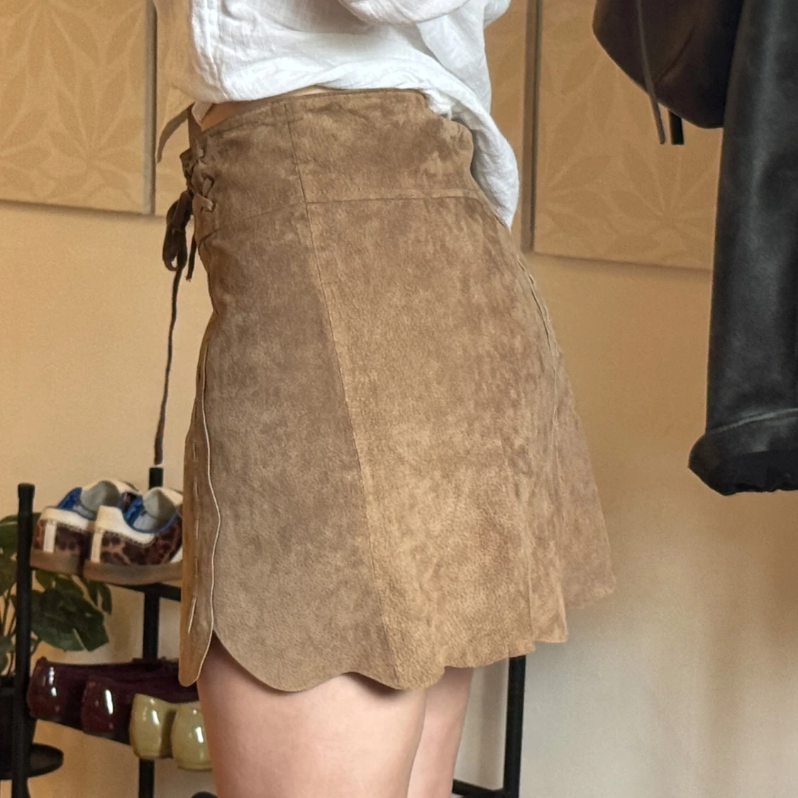 Brun mockakjol med snörning - 3