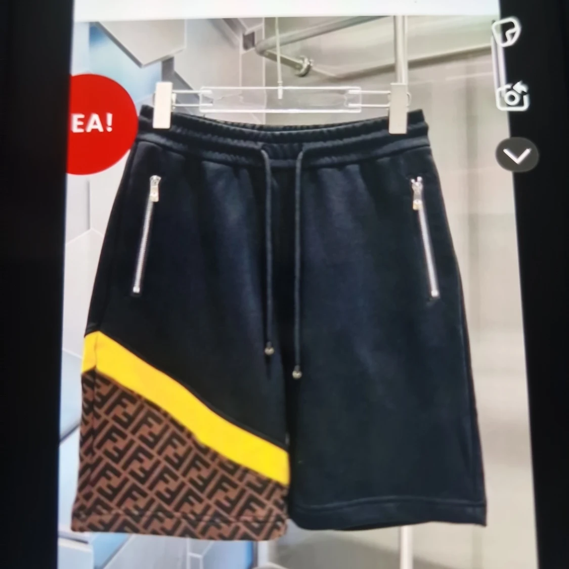 Fendi shorts med logomönster och snörning - 1