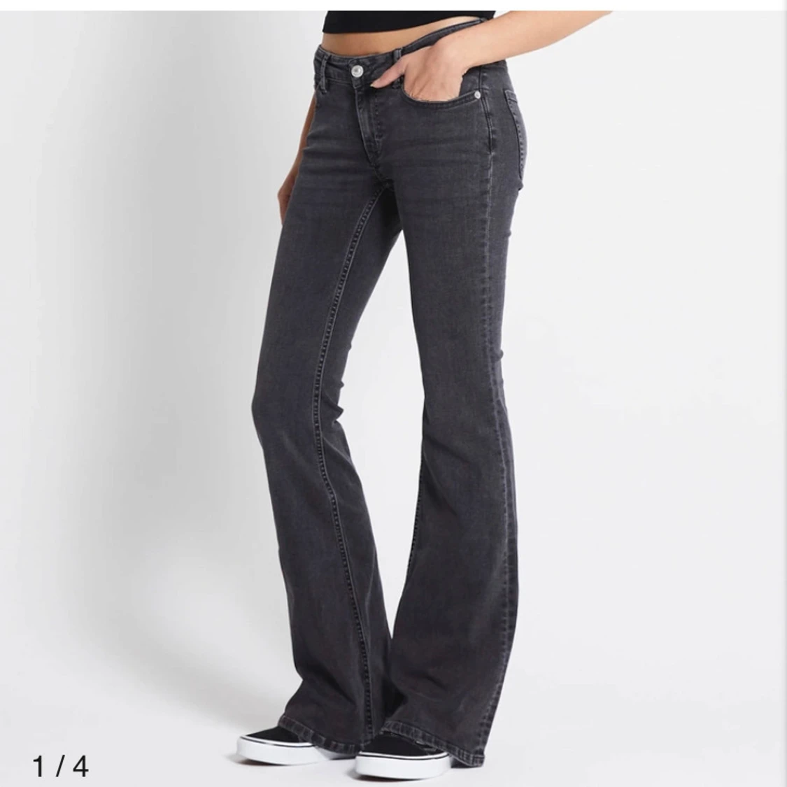 Svarta lågmidjade bootcut jeans lager 157 - 4