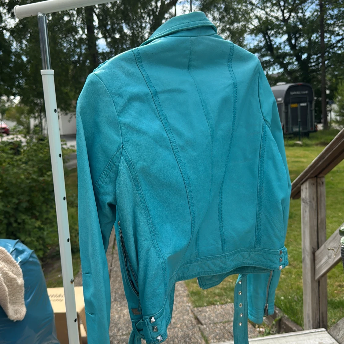 Turkos skinnjacka Jofama by Kenza - 1