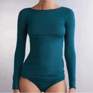 Petrolblå långärmad topp - Fin tröja från intimissimi i storlek S❣️Endast ett hål i armhålan!