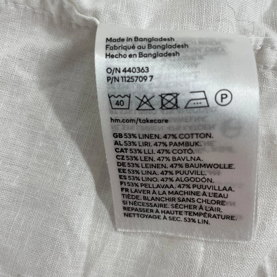 Vit linneskjorta från H&M - 3