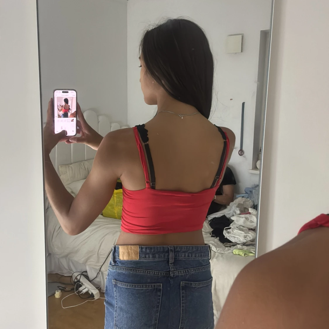 Röd croppad linnetopp från New Yorker  - 1