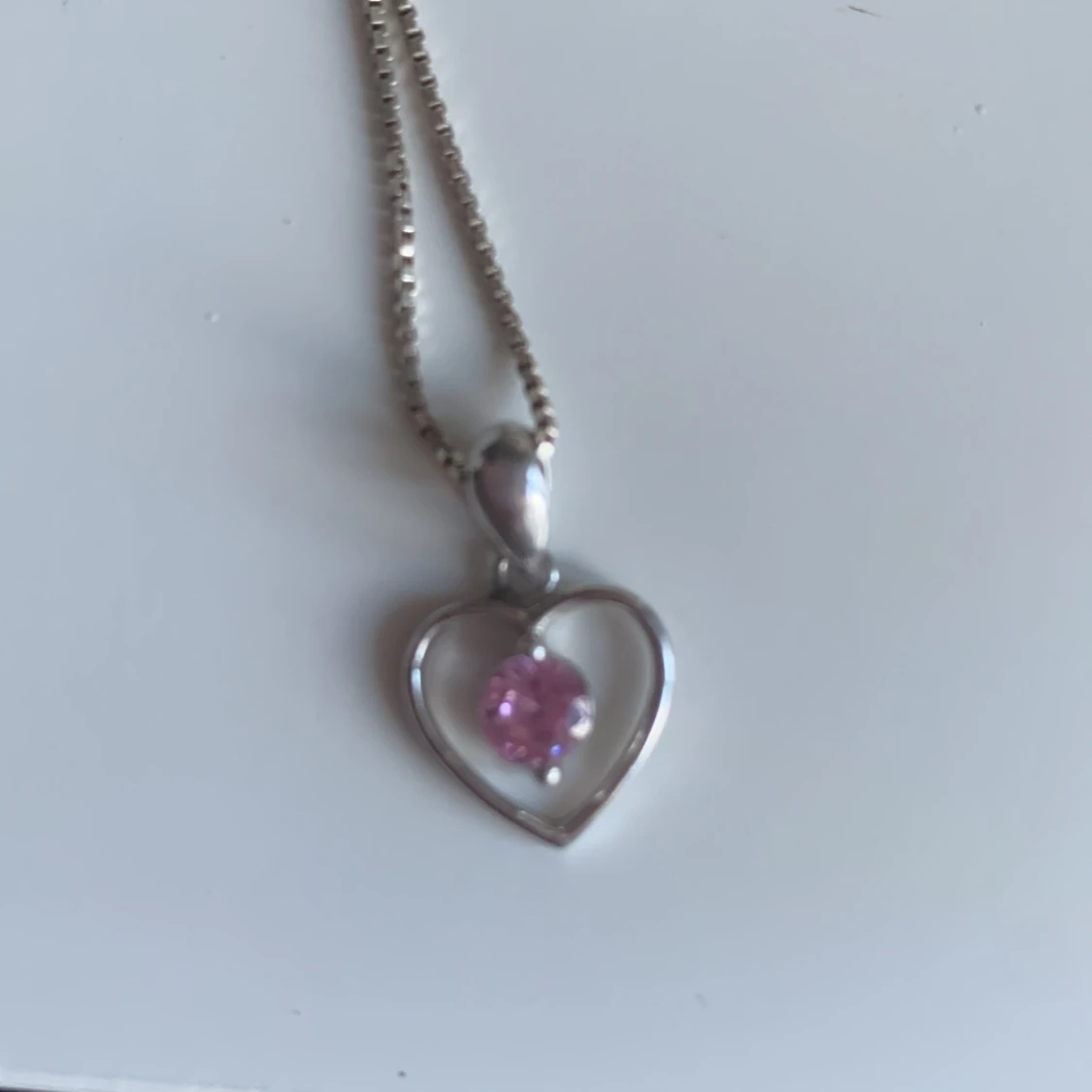 Silverhalsband med hjärthänge - 1