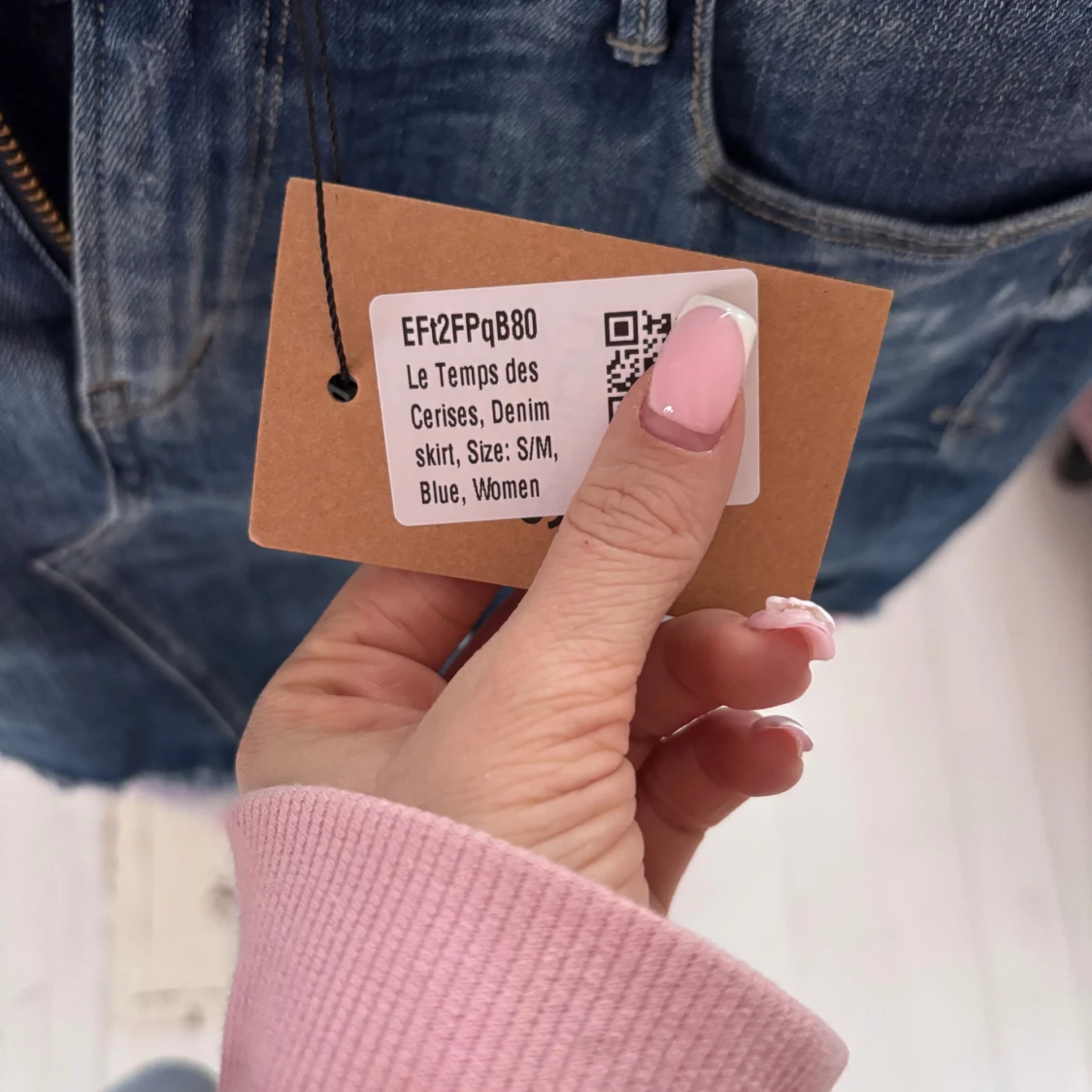 Blå jeanskjol från Le Temps des Cerises - 4