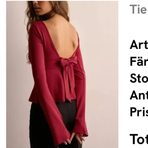 Röd topp med rosett  - Supersöt topp från Nelly med rosett i ryggen ❤️aldrig använd prislapp kvar