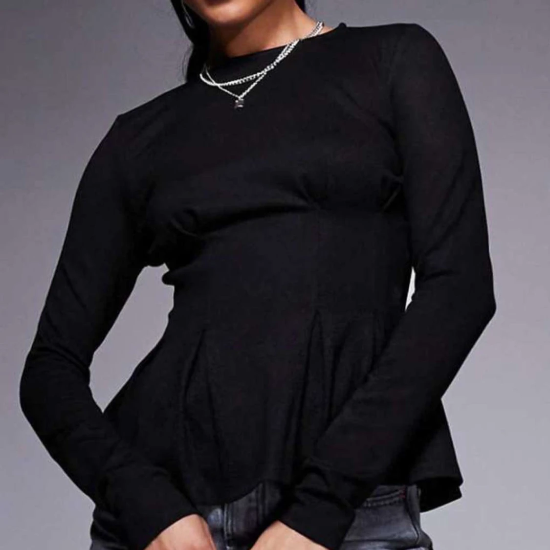 Svart långärmad topp 