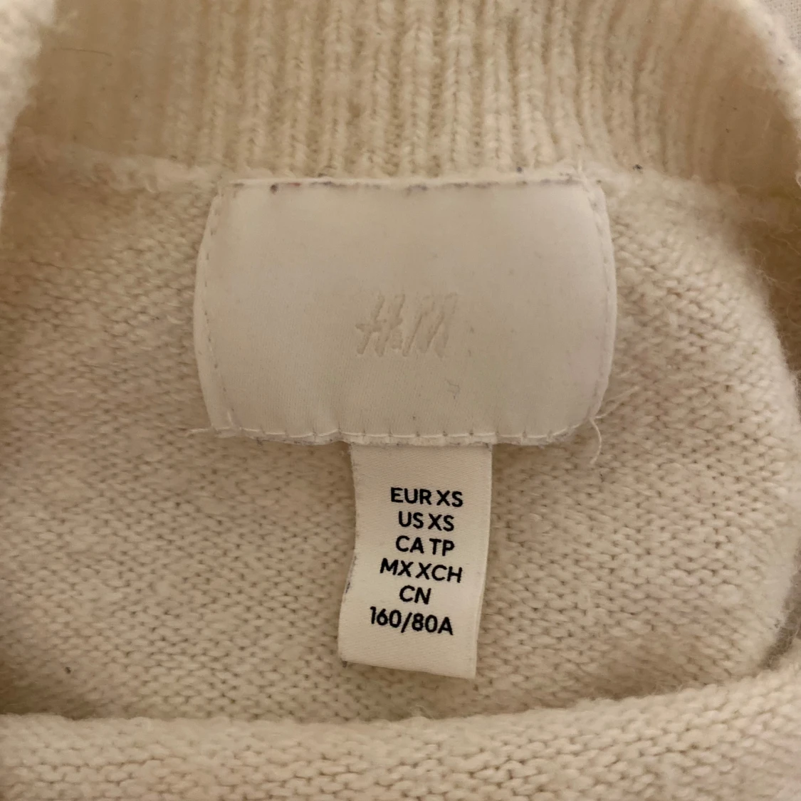 Vit stickad tröja från H&M - 2