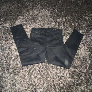 Svarta Replay jeansbyxor - Säljer ett par svarta jeansbyxor från Replay, modell 527, i storlek w31. Klassisk femficksdesign med dragkedja och knapp framtill. Mått längd 96cm brädd 38cm riktigt snygga att ha till vilken årstid som hälst helt nya.
