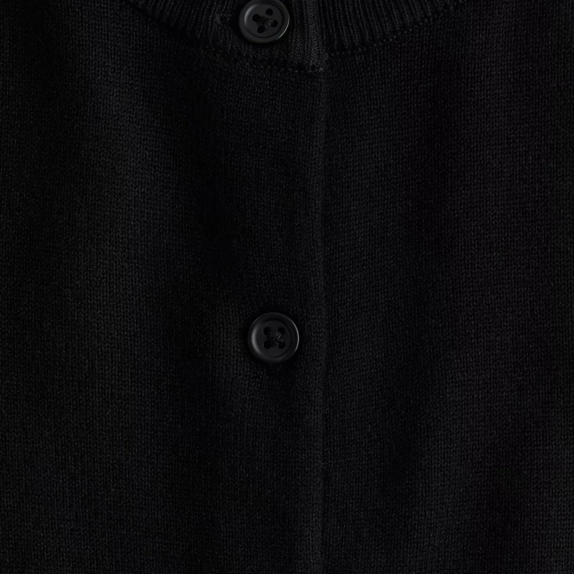 Svart finstickad kofta  - 1