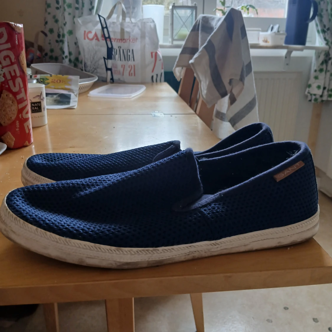Blå loafers från Gant