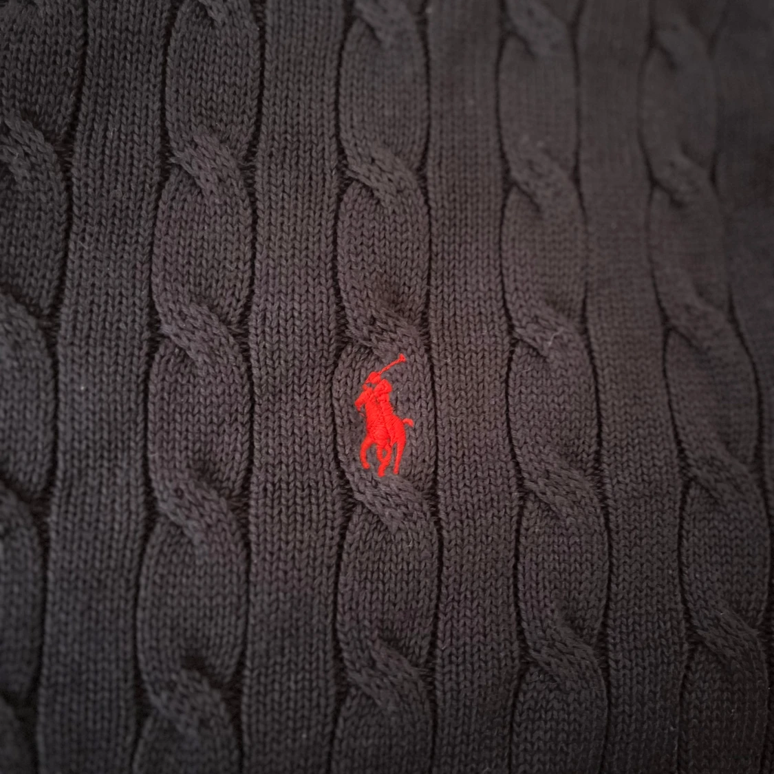 Marinblå kabel stickad tröja från Polo Ralph Lauren - 2
