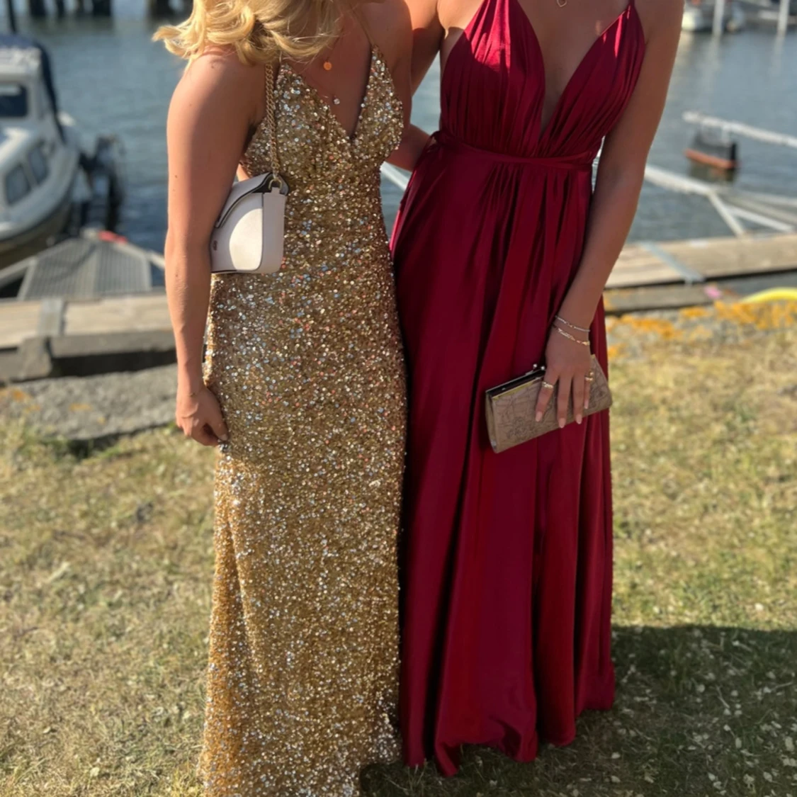 Guldglittrig balklänning - 2